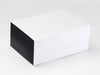 Sample Black Gloss FAB Sides® Featured on White No Ribbon A5 Deep Gift Box