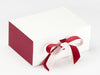 Claret Red FAB Sides® Featured on Ivory A5 Deep Gift Box with Beauty Double Ribbon
