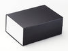 Black A5 Deep Gift Box Featuring White Matt FAB Sides® Decorative Side Panels