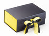 Black A5 Deep Fift Box Featuring Lemon Yellow FAB Sides® Decorative Side Panels