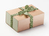 Woodland Friends Sage Printed Ribbon Featured on Natural Kraft Gift Box with Sage Green FAB Sides®