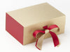 Beauty Ribbon Featured with Claret FAB Sides® Decorative Side Panels Featured on Gold Gift Box
