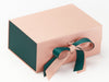 Hunter Green FAB Sides® Featured on Rose Gold A5 Deep Gift Box with Hunter Green Grosgrain Double Ribbon