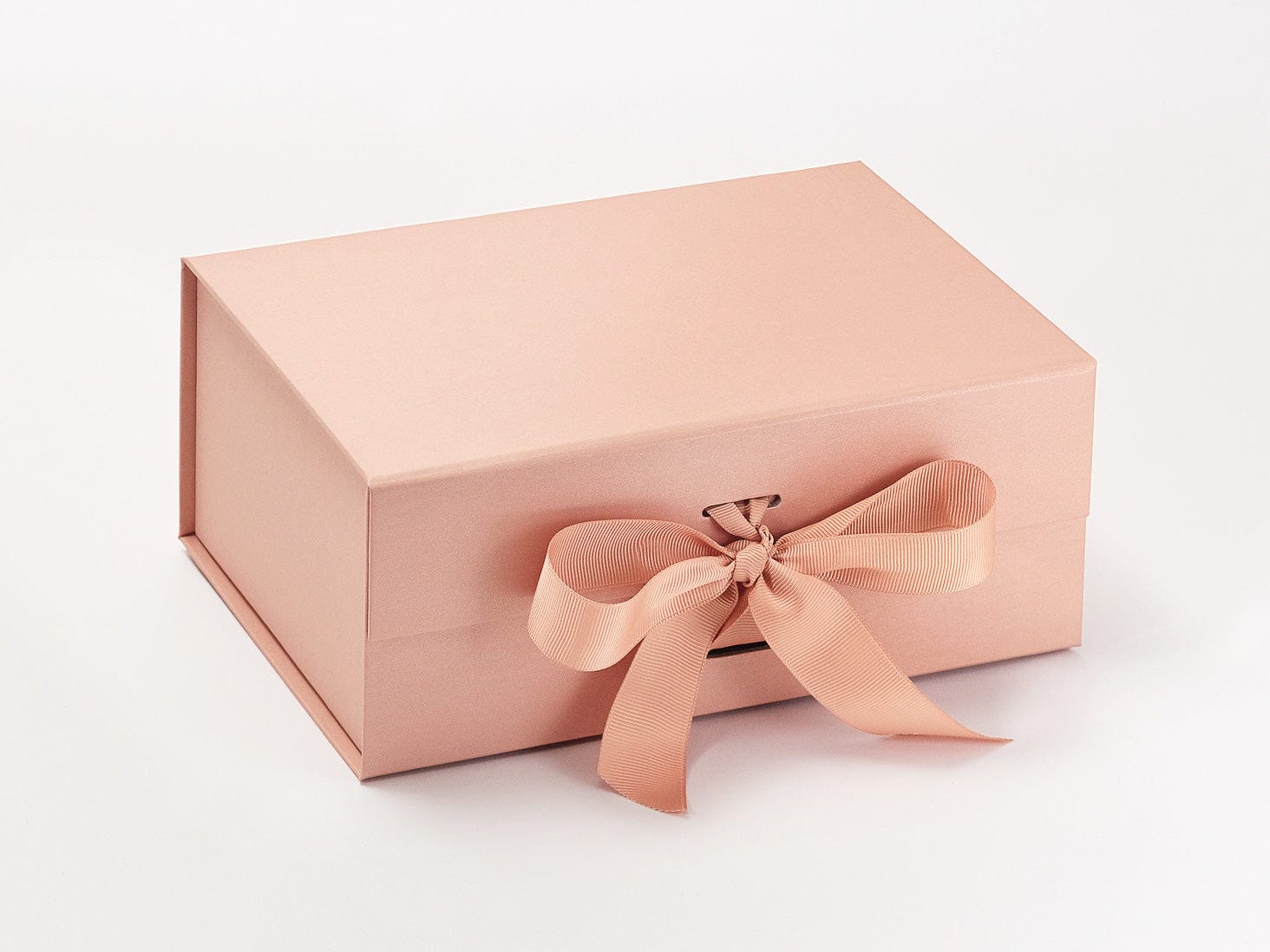 Rose Gold A5 Deep Luxury Gift Box Sample with changeable ribbon