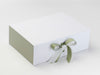 Spring Moss Ribbon with Sage Green FAB Sides®  Featured on White Gift Box