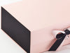 Black Matt FAB Sides® Decorative Side Panels Featured on Pale Pink Gift Box with Black Double Ribbon