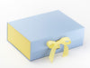 Lemon Yellow Ribbon and Lemon Yellow FAB Sides® Featured on Pale Blue Gift Box