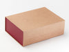 Red Textured Fab Sides® Featured on Natural Kraft A4 Deep Gift Box