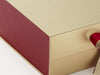 Red Textured FAB Sides® Featured on Gold Gift Box with Dark Red Double Ribbon Close Up