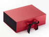 Black Matt FAB Sides® Featured on Red Gift Box with Black Grosgrain Double Ribbon