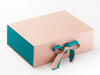 Sample Jade Green Ribbon Featured with Jade FAb Sides® on Rose Gold Gift Box