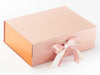 Ivory Ribbon and Rose Gold Sparkle Satin with Rose Copper FAB Sides® Featured on Rose Gold Gift Box