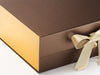 Metallic Gold Foil FAB Sides® Featured on Bronze Gift Box with Gold Sparkle Double Ribbon