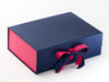 Hot Pink FAB Sides® Featured on Navy A4 Deep Gift Box with Hot Pink Grosgrain Double Ribbon