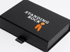 Standing Rock Two Colour White and Orange Foiled Logo on Black A6 Shallow Gift Boxes