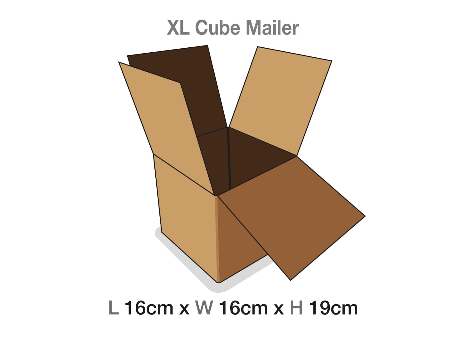 XL Cube SoftBox Mailing Carton