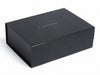 Black Faux Leather Gift Box with Black Foil Logo to Lid