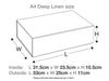 Sample Hessian Linen A4 Deep No Magnets Gift Box Assembled Size
