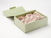 Stone Tissue Featured in Sage Green Linen No Magnets Gift Box