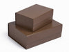 Sample Dark Brown Faux Leather A4 Deep Gift Box no ribbon