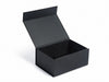 Black A5 Deep Faux Leather Assembled Gift Box with Lid Open