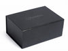 Black Faux Leather A5 Deep Gift Box with Black Foil Logo