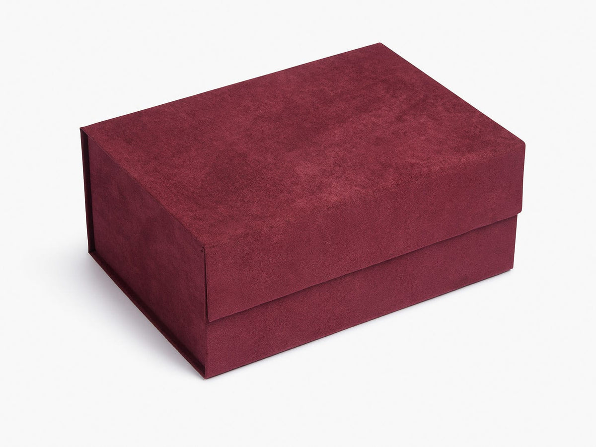 Burgundy Faux Suede A5 Deep Gift Box Sample