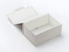 Natural Linen A5 Deep Gift Box Assembled Open