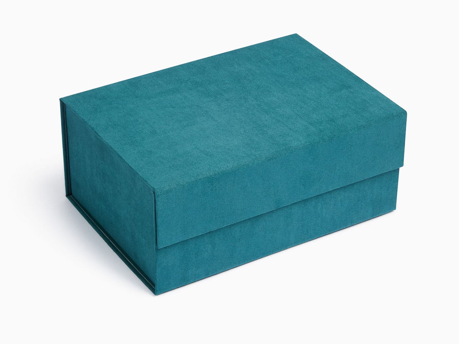 Teal Faux Suede A5 Deep Folding Gift Box With Magnetic Closure