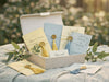 A5 Shallow Linen Gift Box For Wedding Stationery