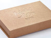Natural Kraft A4 Shallow Gift Box eith Custom Debossed Logo from Foldabox