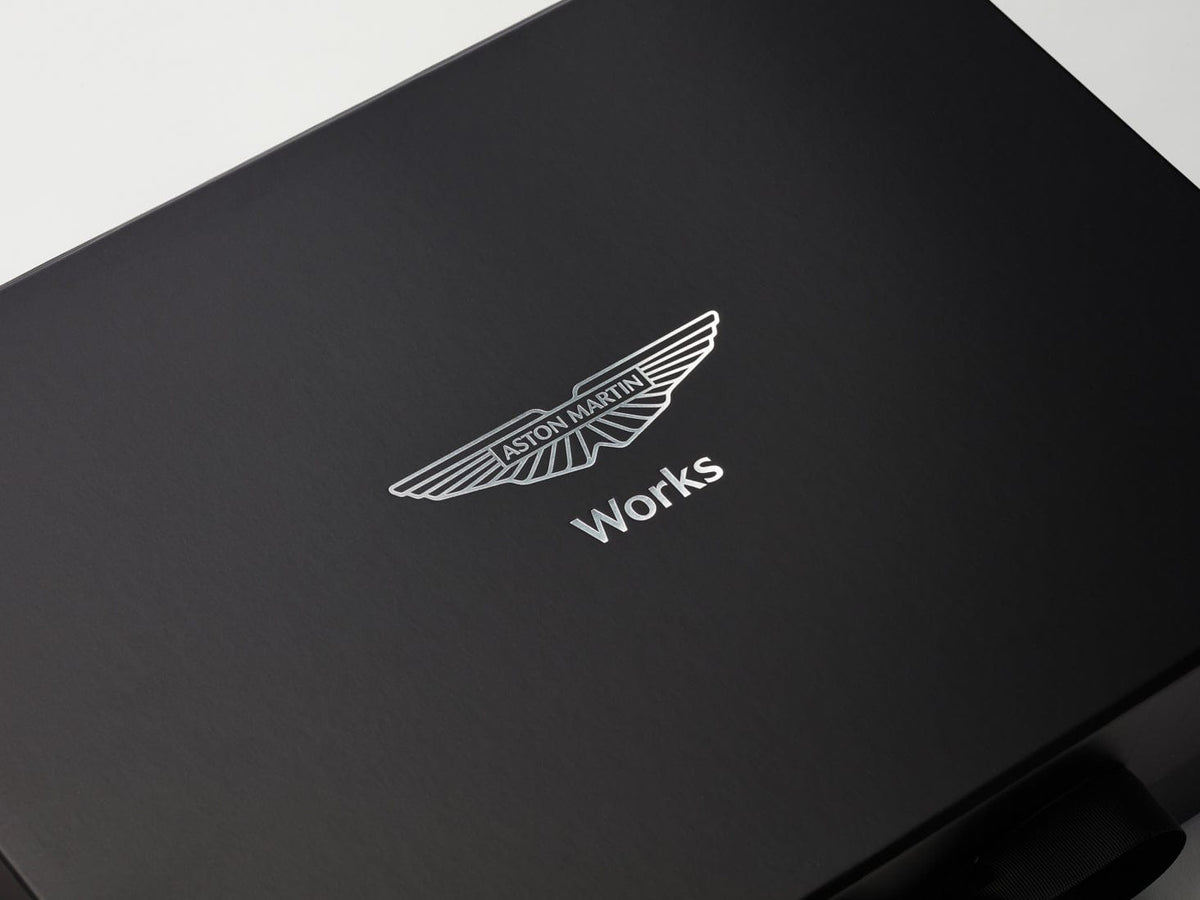 Silver Foil Custom Printed Logo onto Black Gift Box