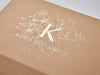 Natural Kraft A4 Shallow Gift Box with Custom Foil Logo from Foldabox