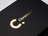 Gold Foil Custom Logo Featured on Black Gift Box