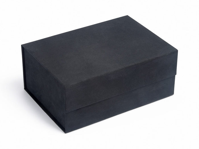 Black Faux Suede A5 Deep Gift Box Assembled