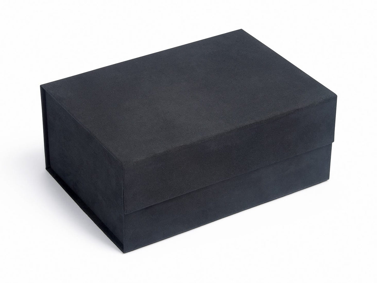 Black Faux Suede A5 Deep Gift Box Assembled
