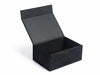 Black Faux Suede A5 Deep Gift Box Assembled with lid open