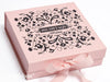 Mushtaq’s Mitai Gloss Black Foiled Logo On Pink Medium Boxes With Changeable Ribbon