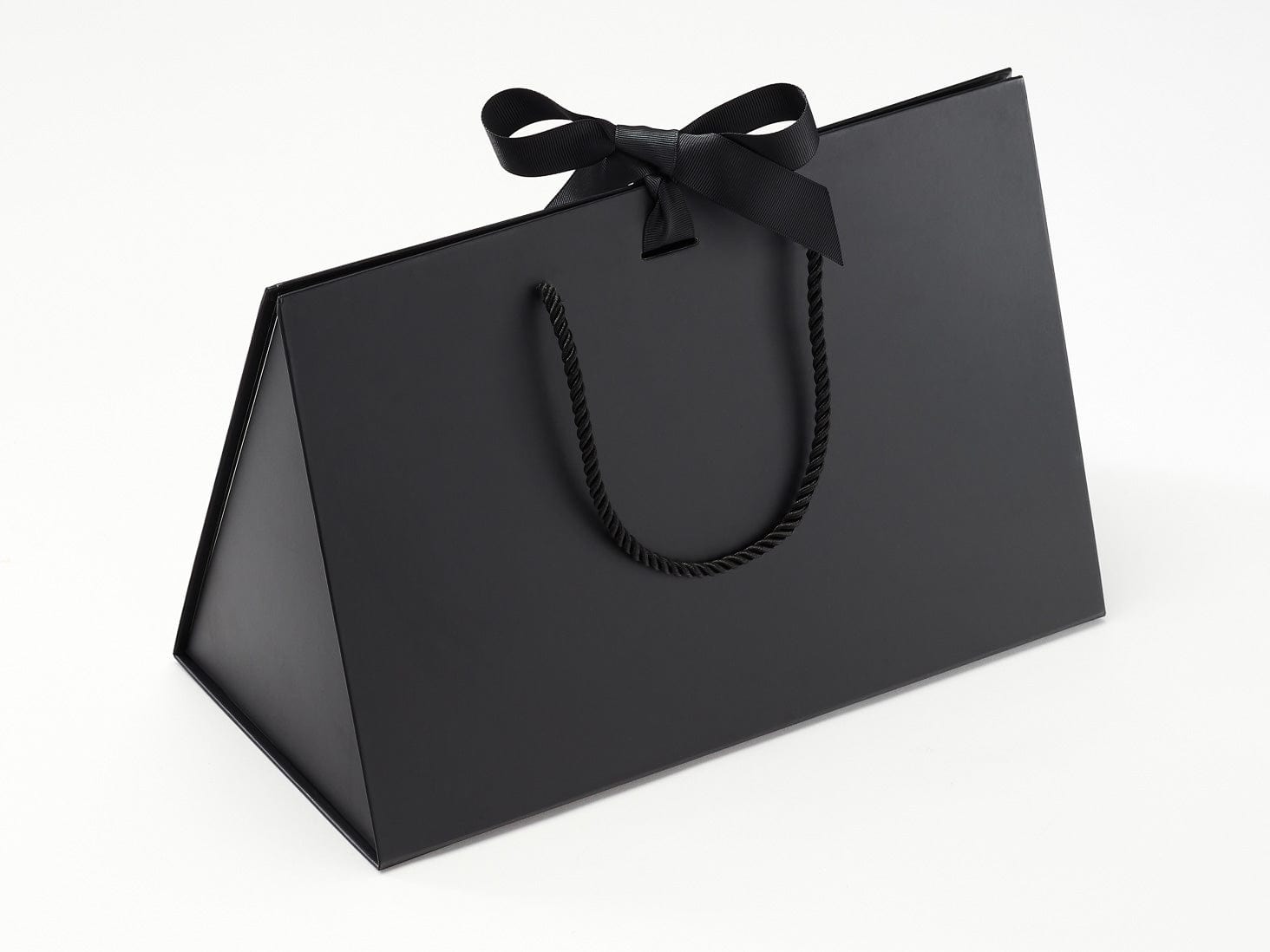 Sample Large Black BoxBag® Supplied with Black Ribbon and Rope Handles