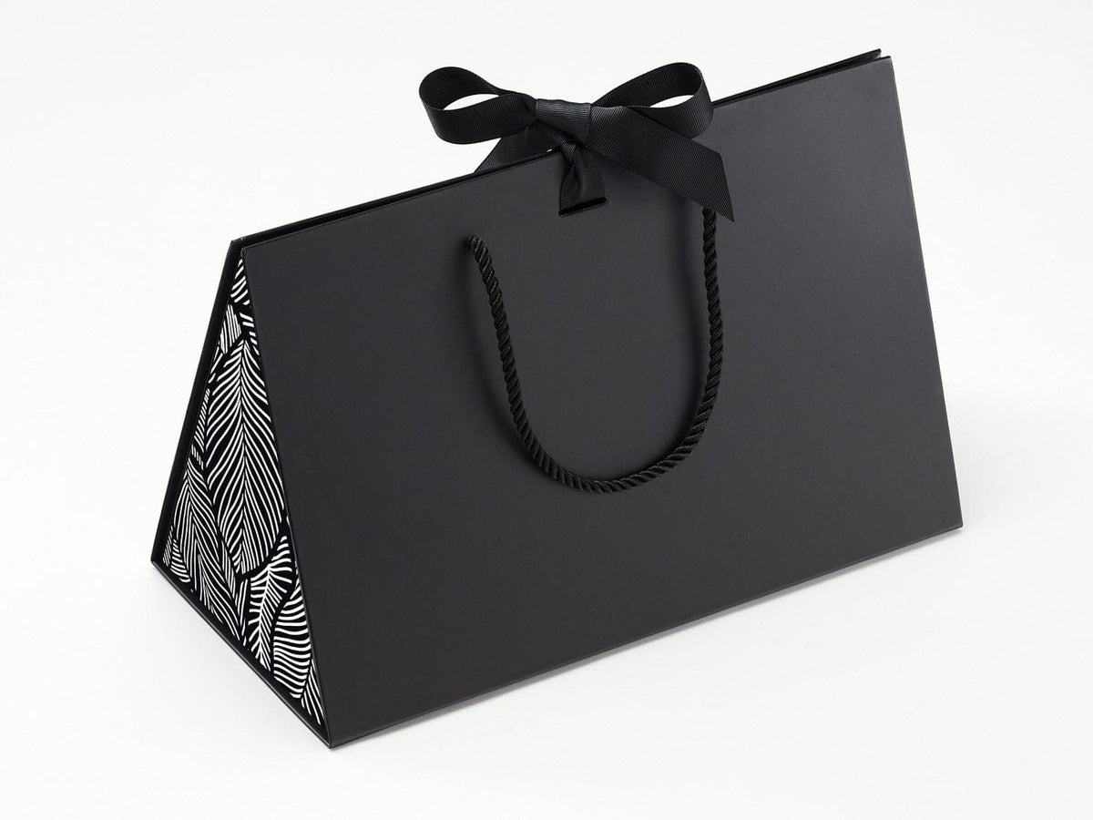Large Black BoxBag® Featuring Custom Logo Branded Side Panel Labels from brokenlogo
