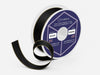Black Satin Ribbon with Gold Stitched Edge 20m Roll