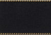 Black Satin Ribbon with Gold Stitched Edge 20m Roll