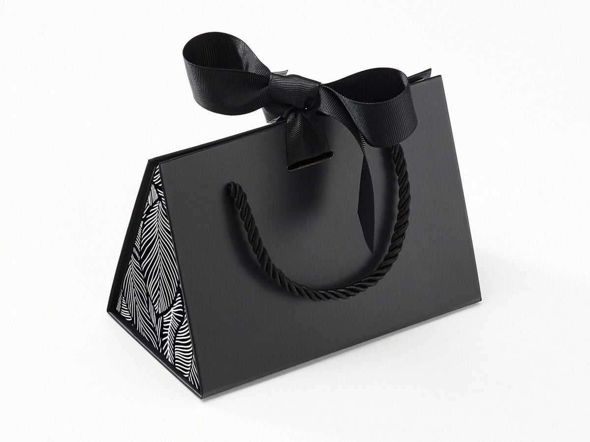 Small Black BoxBags® Featured With Custom Logo Printed Side Panel Labels from brokenlogo