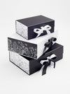 Black Botanical Sketch FAB Sides® Decorative Side Panels Featured on White A4 Deep Gift Box