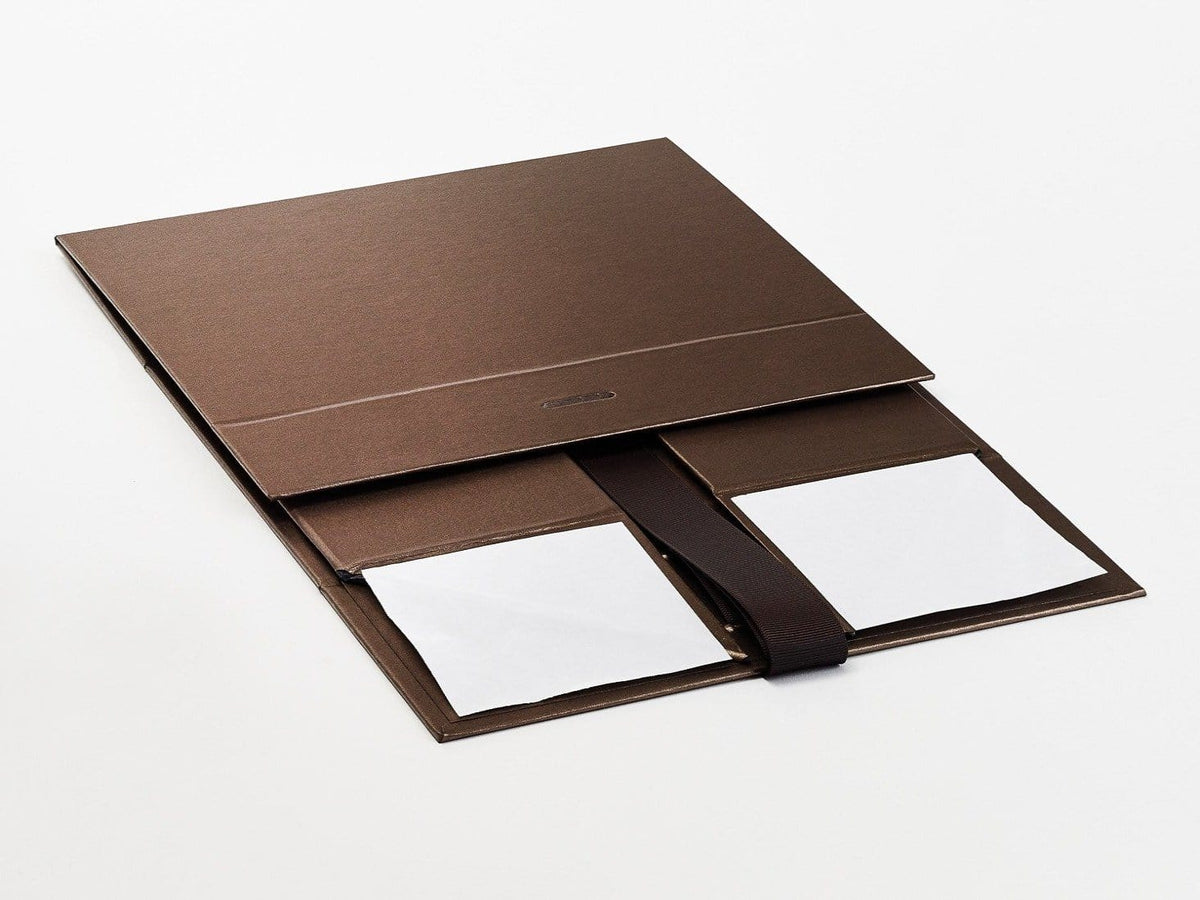 Sample Bronze A5 Deep Gift Box with changeable ribbon