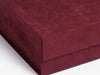 Burgundy Faux Suede Fabric Detail