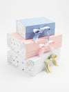 Butterfly Bonanza FAB Sides® Featured on Pale Blue, Pale Pink and White Gift Boxes