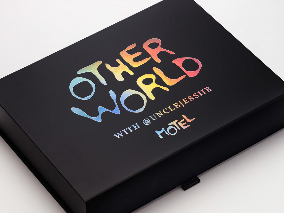 Custom CMYK Print onto Black Shallow Gift Box