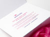 Custom CMYK Digital Print Featured on Inside Lif of White Gift Box