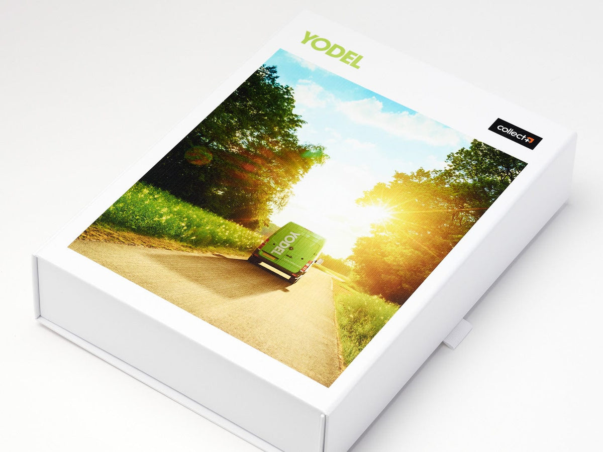 Custom CMYK Print onto White Shallow Gift Box